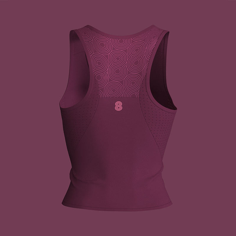WOMENS RACE TANK CLARET