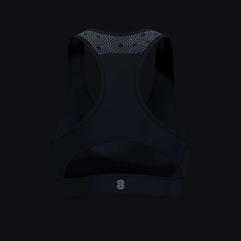 WOMENS RACE SPORTS BRA BLACK