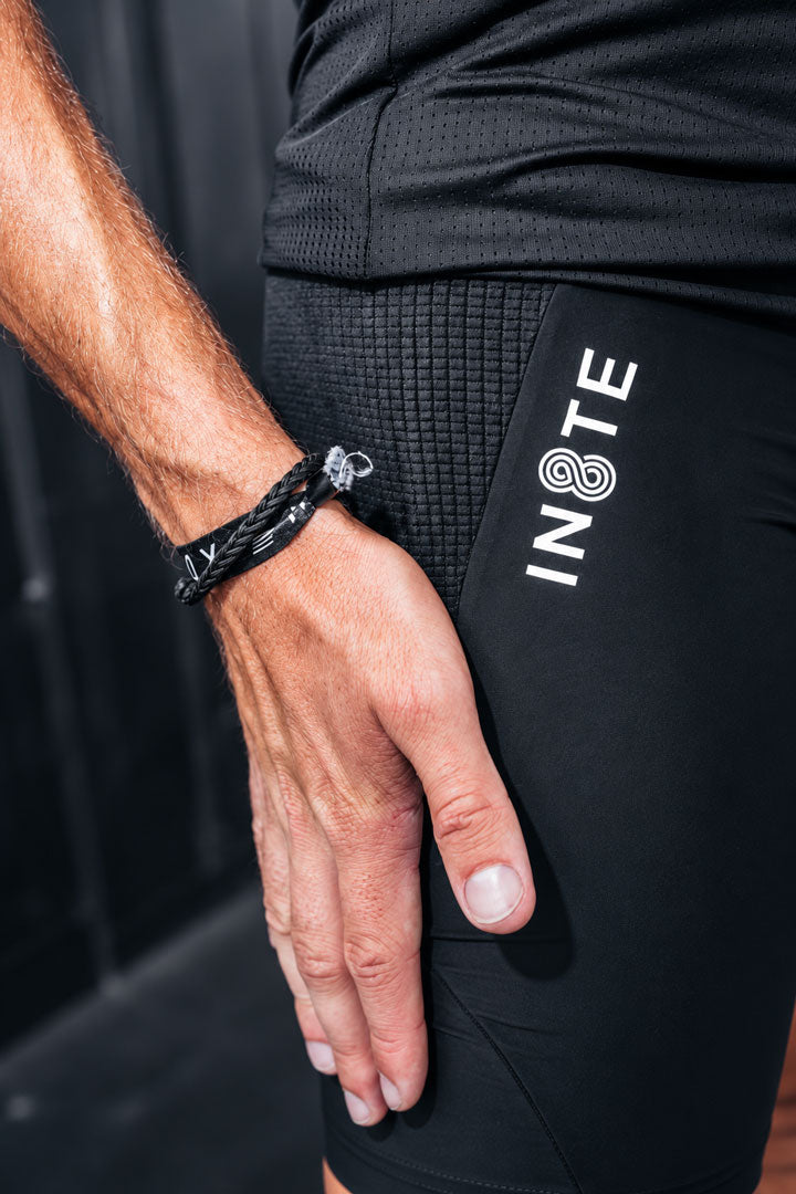 in8te branding compression shorts black men
