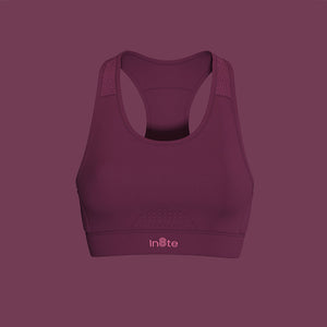 Womens Race Sports Bra (Claret)