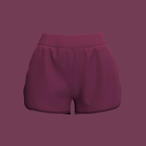 Womens Race Woven Short (Claret)