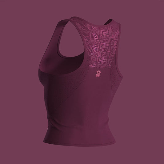 WOMENS RACE TANK CLARET