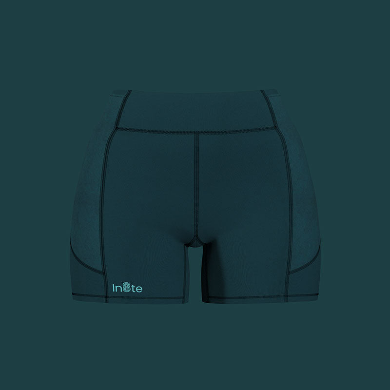 Womens Race Compression Short (Green)