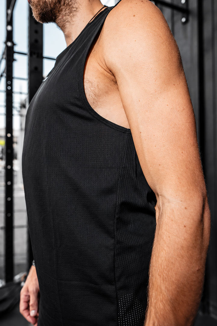 UNDERARM PANELS — The Edge Tank Men Black