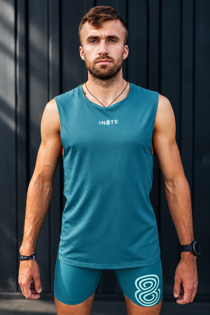 in8te branding male tank top teal