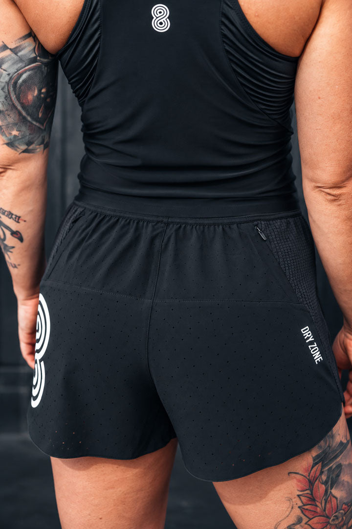 women woven shorts black inner slip
